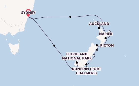 New Zealand from Sydney, Australia with the Royal Princess