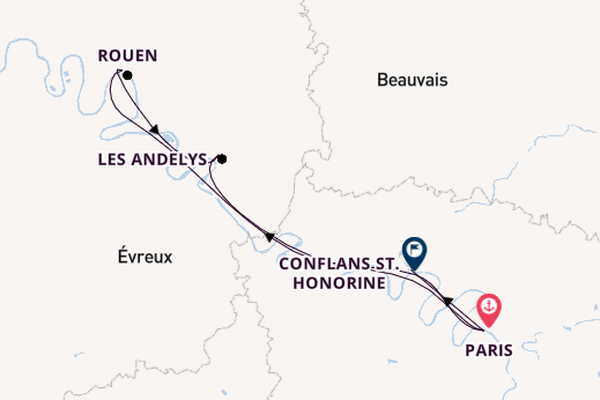 Seine ab Paris, Frankreich auf der Viva Beyond