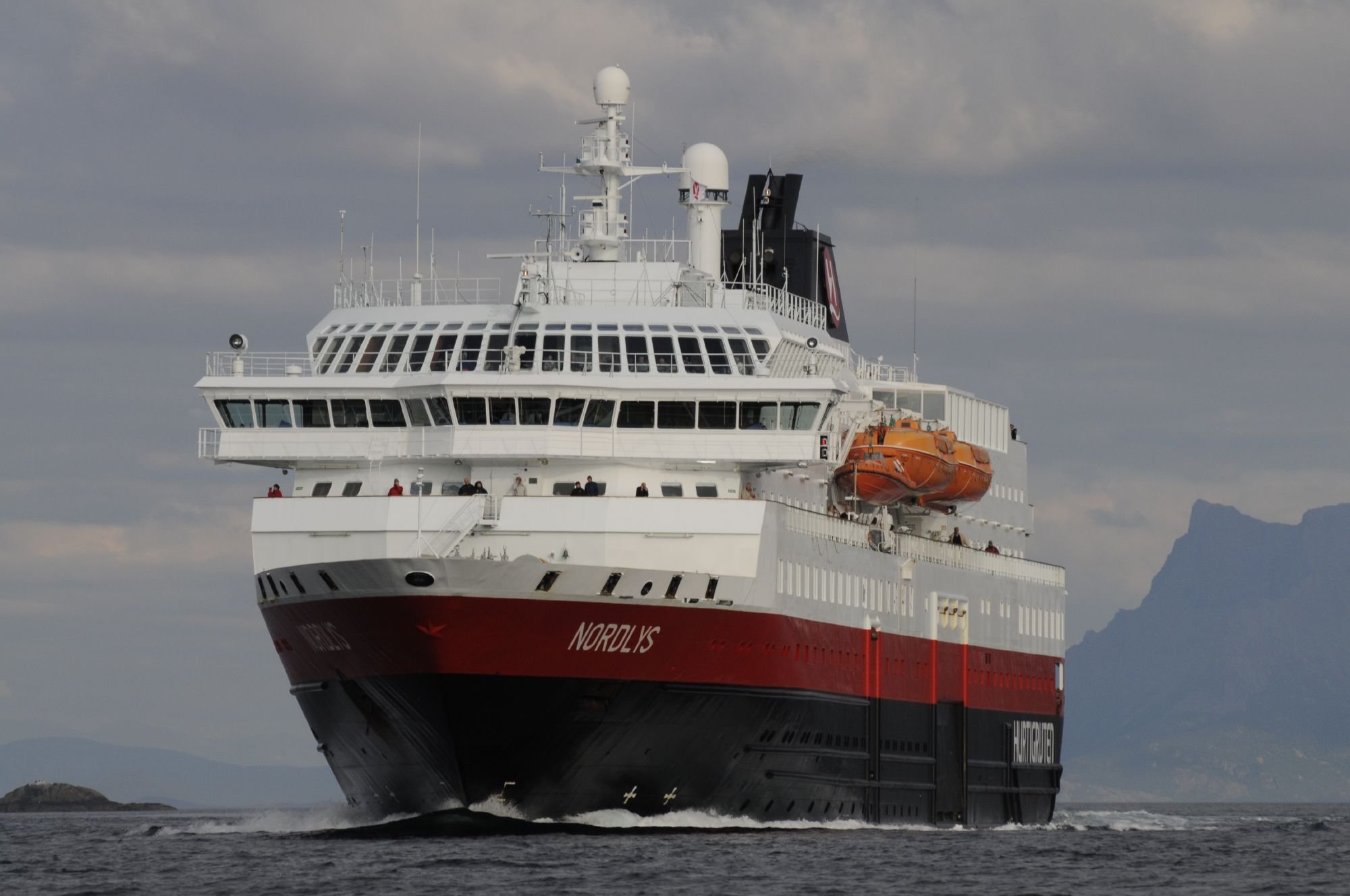 at sea
