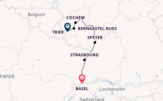 Rhine River, Europe from Basel, Switzerland with the Viking Herja 