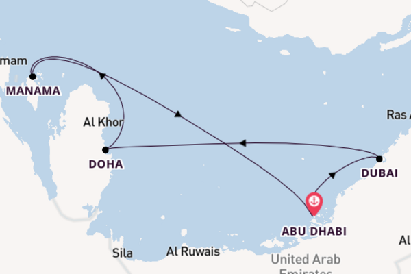 Cruise from Abu Dhabi with the MSC Euribia