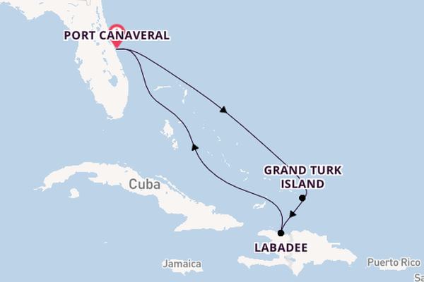 Caribbean from Port Canaveral, Florida, USA with the Adventure of the Seas