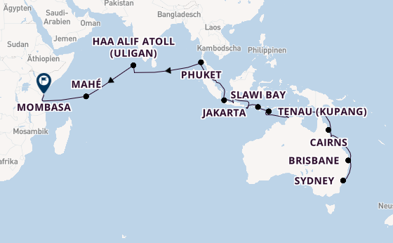Südostasien ab Sydney auf der VASCO DA GAMA