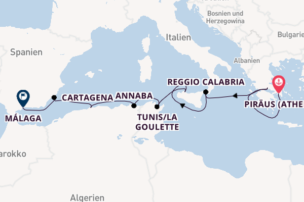 Mittelmeer ab Piräus (Athen), Griechenland auf der Le Bougainville