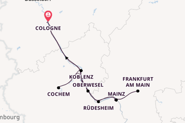 8 day cruise with the A-ROSA VIVA to Cologne