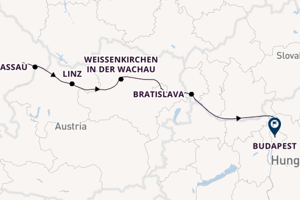 Danube River, Europe from Vilshofen, Germany with the AmaBella