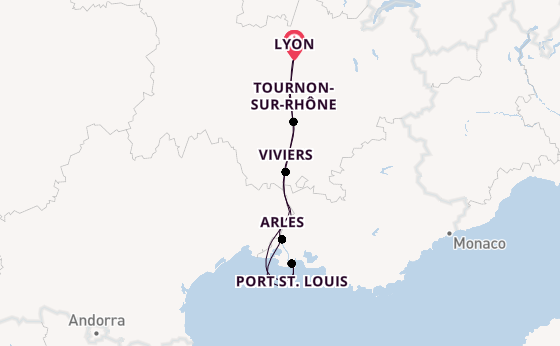 Rhône vanaf Lyon, Frankrijk met de VIVA VOYAGE