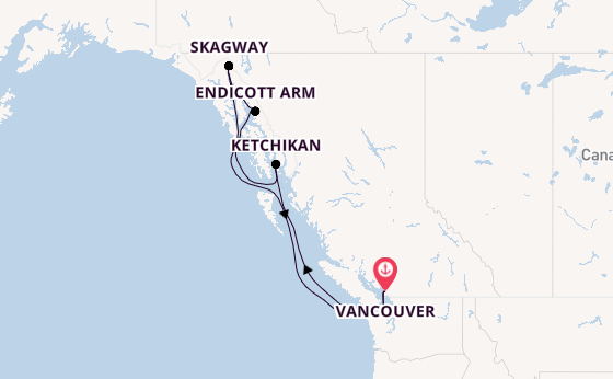 Alaska from Vancouver, British Columbia with the Discovery Princess