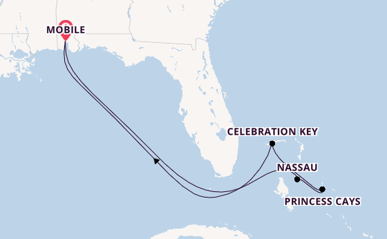 Karibik ab Mobile, Alabama, USA auf der Carnival Valor