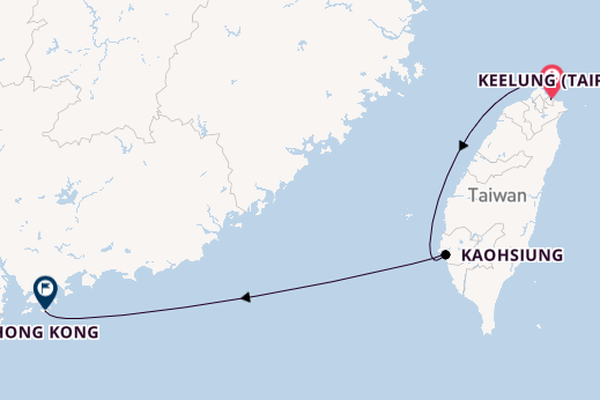 East Asia from Keelung (Taipei), Taiwan with the EXPLORA III