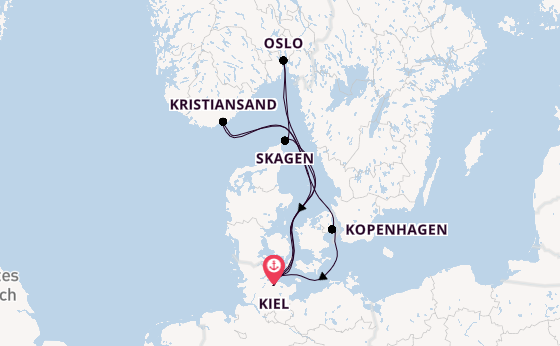 Norwegen ab Kiel, Deutschland auf AIDAbella