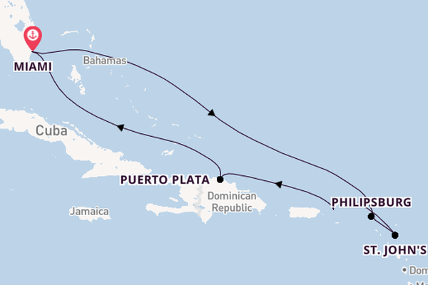Caribbean vanaf Miami, Verenigde Staten met de MSC Meraviglia