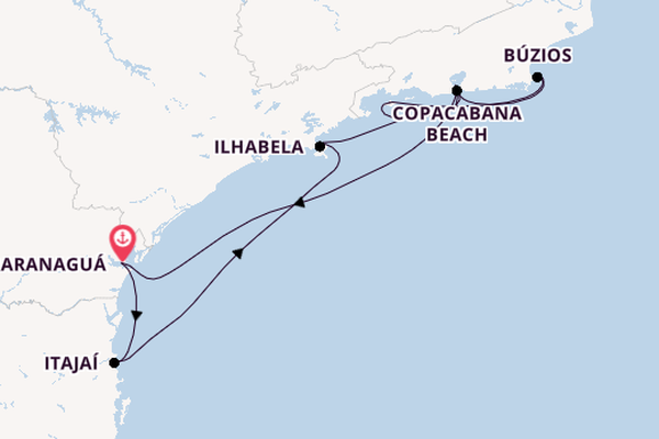 Brazil from Paranaguá, Brazil with the MSC Musica