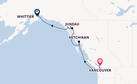 Alaska ab Vancouver, Kanada auf der Nieuw Amsterdam