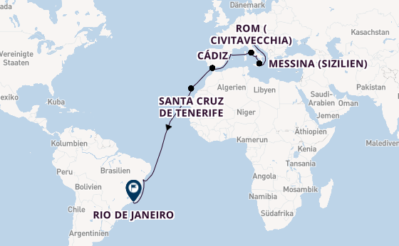 Transatlantik ab Venedig, Italien auf der MSC Armonia 