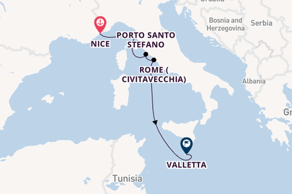 Western Mediterranean from Nice, France with the Silver Shadow
