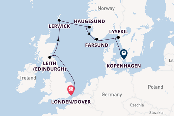 Verenigd Koninkrijk vanaf Londen/Dover, Groot-Brittannië met de Seabourn Quest