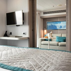 Come aboard the Le Lyrial and discover one of 12 cabin categories on a total of 6 decks that can accommodate 244 passengers. Choose your dream cabin and feel at home on board the Le Lyrial!