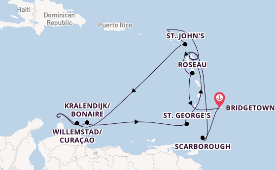 Voyage with Ambassador Cruise Line from Bridgetown