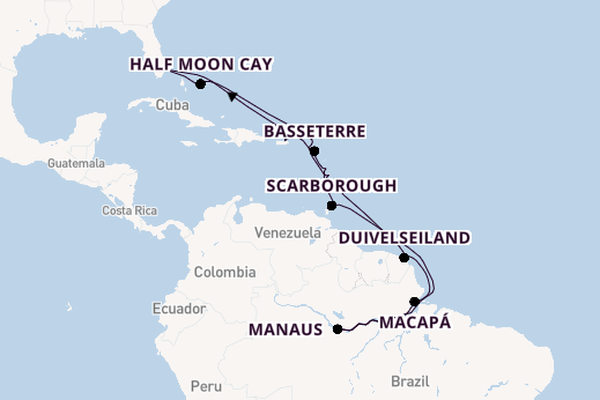 Caribbean vanaf Fort Lauderdale, Verenigde Staten met de Zuiderdam