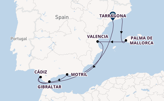 Westelijke Middellandse Zee vanaf Barcelona, Spanje met de Norwegian Dawn