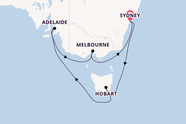 Australië vanaf Sydney, Australië met de Celebrity Solstice