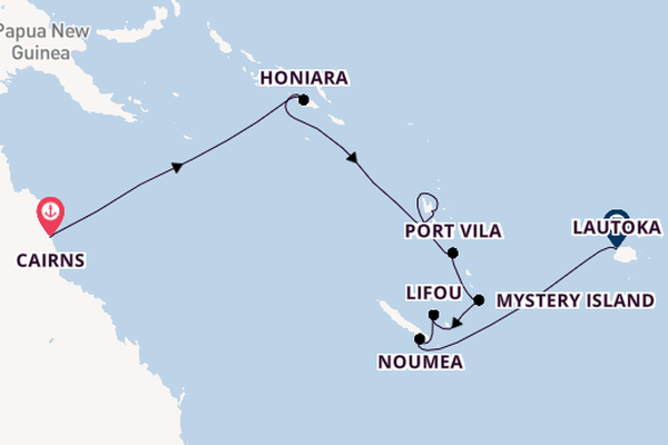 South Pacific from Cairns, Australia with the Seven Seas Navigator