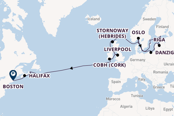 Transatlantic from Copenhagen, Denmark with the Sapphire Princess