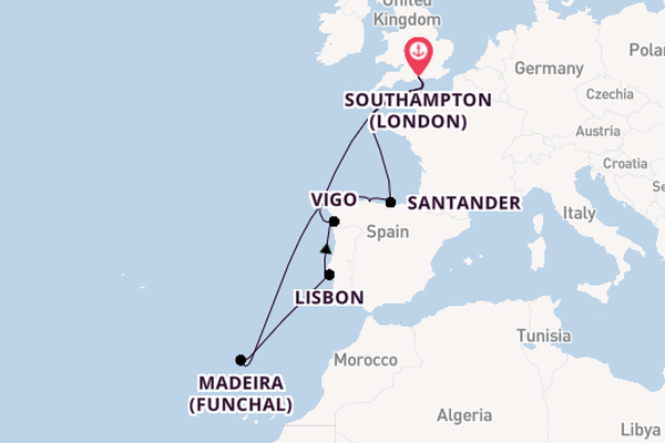 England from Southampton, England with the Ventura