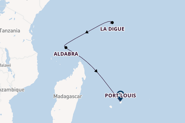 Seychelles from Victoria, Seychelles with the HANSEATIC nature