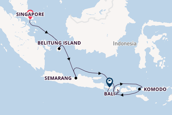 Indonesia from Singapore, Singapore with the Luminara