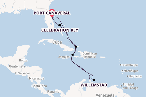 Caribbean vanaf Port Canaveral, Verenigde Staten met de Carnival Vista