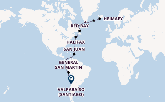 Transatlantic from Reykjavik, Iceland with the Seabourn Pursuit