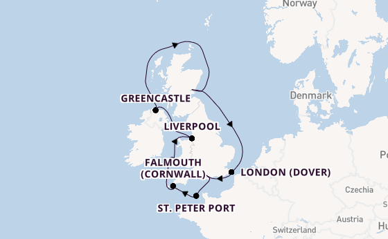 British Isles from Southampton, England with the Silver Spirit