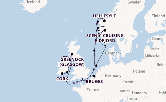 British Isles from Southampton, England with the EXPLORA IV