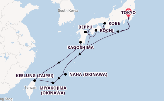 Japan from Tokyo, Japan with the MSC Bellissima