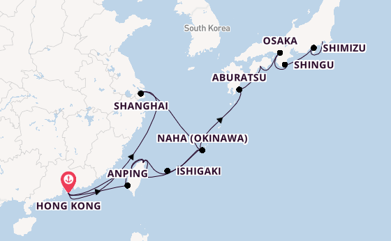 Japan from Hong Kong, China with the Seabourn Encore