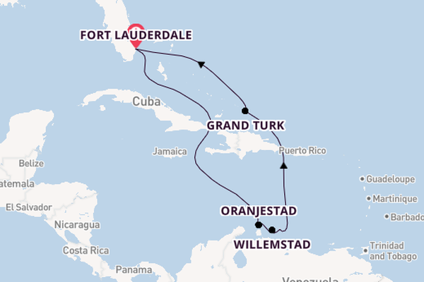 Caribbean vanaf Fort Lauderdale, Verenigde Staten met de Caribbean Princess