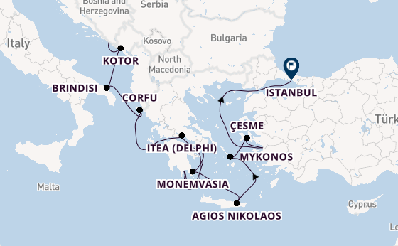 Eastern Mediterranean from Dubrovnik, Croatia with the Seabourn Ovation 