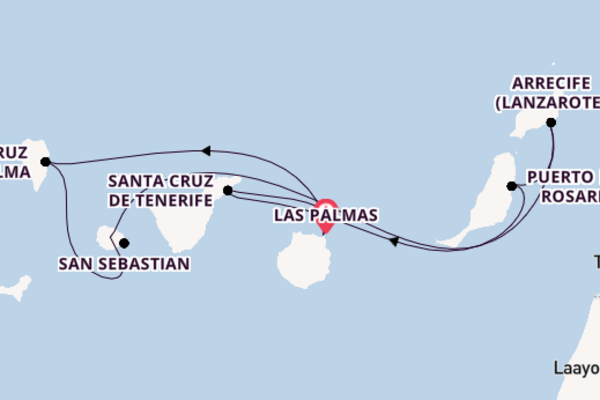 Kanarische Inseln ab Las Palmas, Gran Canaria mit AIDAblu