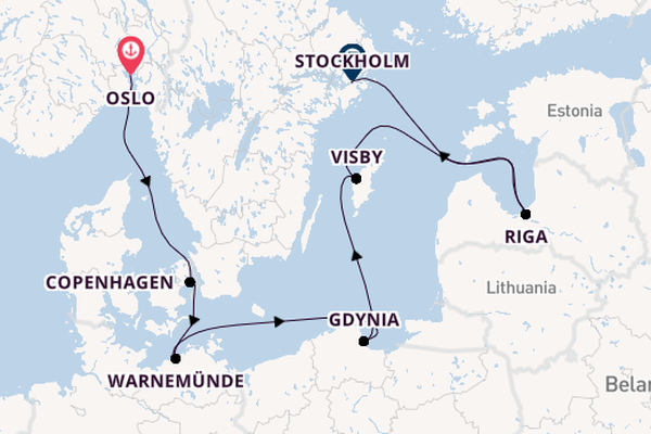 Norway from Oslo, Norway with the MSC Magnifica