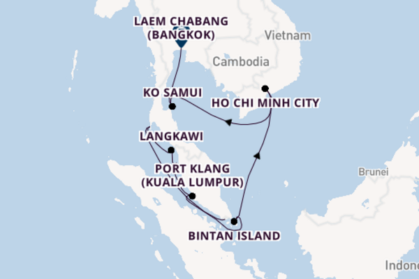 Sailing to Laem Chabang (Bangkok) from Singapore