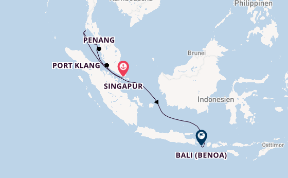 Südostasien ab Singapur, Singapur auf der Celebrity Millennium