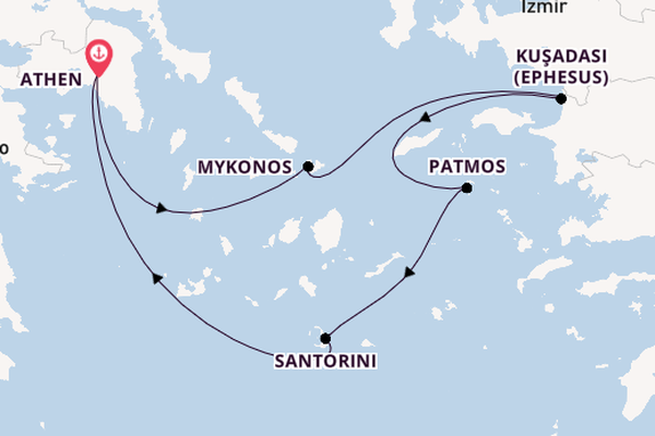 Eastern Mediterranean from Athen, Greece with the Celestyal Discovery