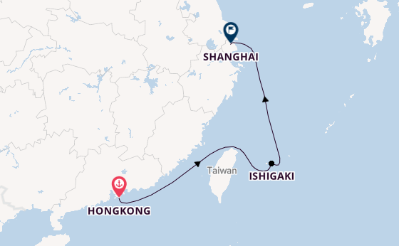 China vanaf Hongkong, China met de Spectrum of the Seas
