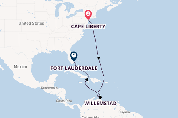 Zuidelijke Caraïben vanaf Cape Liberty, New Jersey met de Oasis of the Seas
