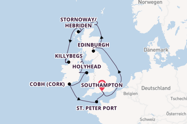 12 Tage Britische Inseln Kreuzfahrt