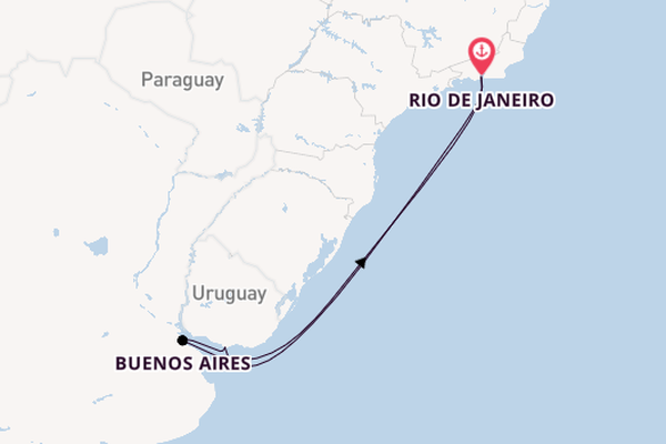 South America from Rio de Janeiro, Brazil with the MSC Splendida