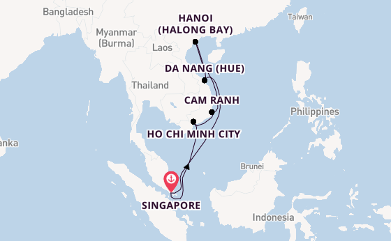 Southeast Asia from United Kingdom with the Diamond Princess