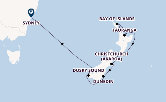 New Zealand from Auckland, New Zealand with the Celebrity Edge